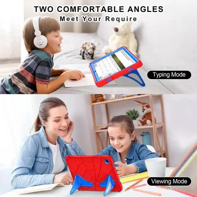 Alt view image 5 of 5 - Auizotl Case for Galaxy Tab A9 Plus Case Samsung Galaxy Tab A9 Plus 11 Kids Samsung Tablet with Screen Protector Stand Thickned Cornor Impact Protection Tab A9+ 11 Inch Cover, Red Blue