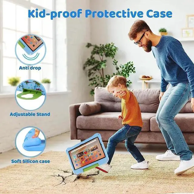 Alt view image 5 of 5 - Topevoeon Dinosaur Kindle Fire HD 10 Tablet Case for Kids Boys Light EVA Kids Friendly Fire HD10 Plus 10.1 inch 2021 2023 11Gen Kid-Proof Shockproof Tablet Cover with Handle Kickstand