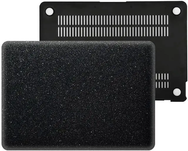 Alt view image 5 of 5 - AMCJJ Compatible with MacBook Air M1 Case 13 Inch 2022 2021 2020 Release A2337/A2179 with Retina & Touch ID, Plastic Hard Shell Case & Keyboard Cover & Screen Protector - Glitter Black