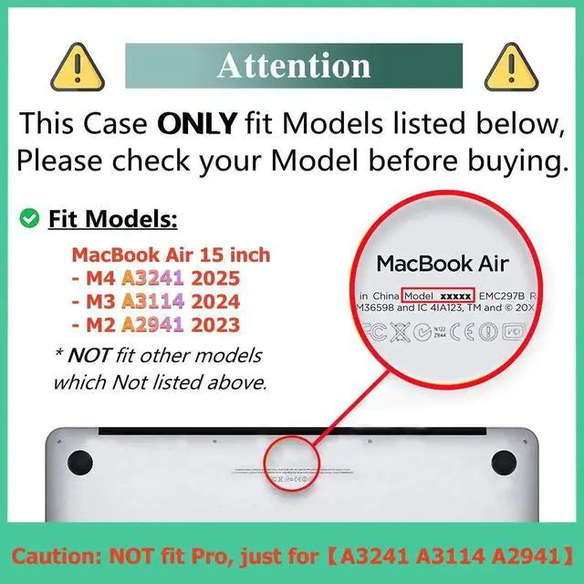 Alt view image 3 of 5 - DTangLsm Compatible with MacBook Air 15 inch Case 2025 2024 2023 M4 M3 M2 A3241 A3114 A2941, Crocodile Skin Alligator PU Leather Hard Shell Cover for Mac Book Air 15 M4 Case and Keyboard Cover, Silver