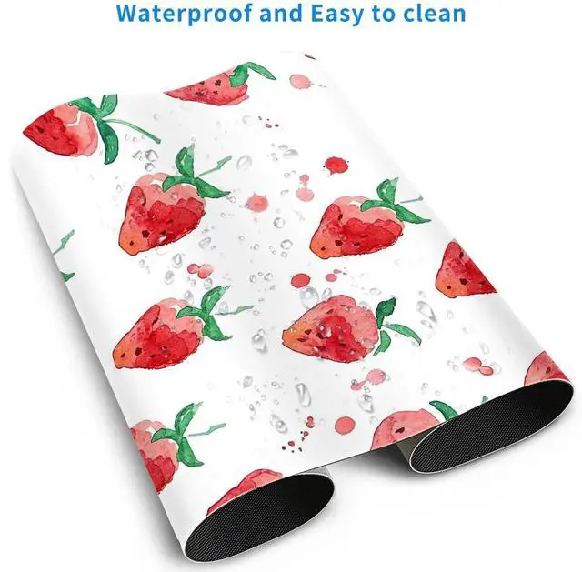 Alt view image 5 of 5 - MAYCARI Cute Desk Mat Cartoon Desk Pad Mouse Pad Kawaii Large Strawberry Gaming Mousepad XXL Laptop Keyboard Desktop Writing Pad for Girls Students 31.5"X15.7"