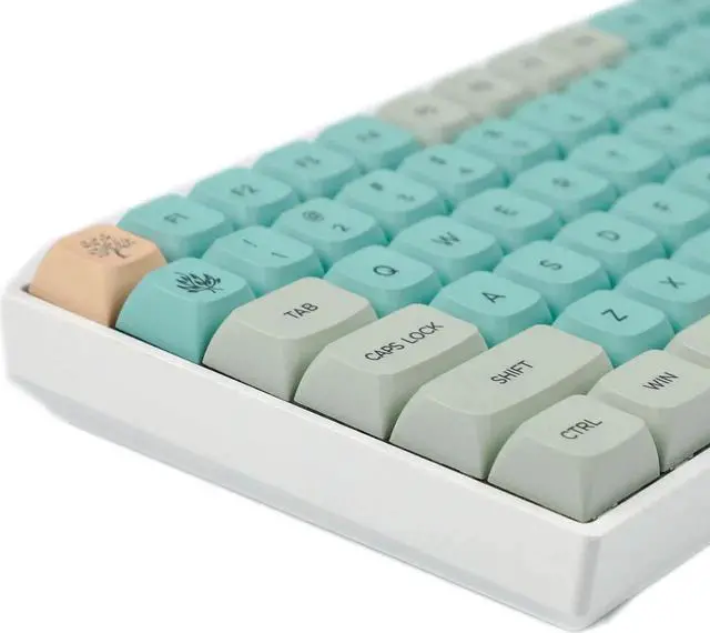 Alt view image 2 of 5 - YMDK Banyan Keycaps 126 Key Dye Sub ZDA PBT Keycap Similar to XDA Keycap Dye Sub for MX Keyboard 104 87 GK61 96 84 GK64 68 Key caps (126 Banyan)