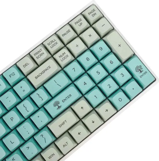 Alt view image 3 of 5 - YMDK Banyan Keycaps 126 Key Dye Sub ZDA PBT Keycap Similar to XDA Keycap Dye Sub for MX Keyboard 104 87 GK61 96 84 GK64 68 Key caps (126 Banyan)