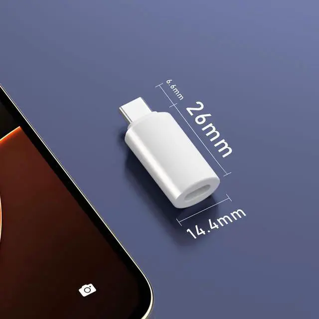 Alt view image 5 of 5 - 2Pack for Type-C Male to Lightning Female Adapter Converter,for USB C Male to Lightning Female Cable Support Charging/Data Transfer and Audio for iPhone 17/16/16pro/16plus/16pro max etc