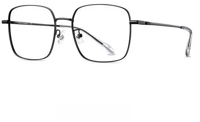 Main image of HEPTICS Square Blue Light Blocking Glasses, Lightweight Metal Frame, Black Computer Gaming Glasses, Anti Eye Strain, 135mm Width