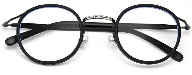 Alt view image 4 of 5 - Dollger Blue Light Blocking Glasses for Man Steam Punk Style, oversize Retro Men Round Frame Computer BlueLight Glasses