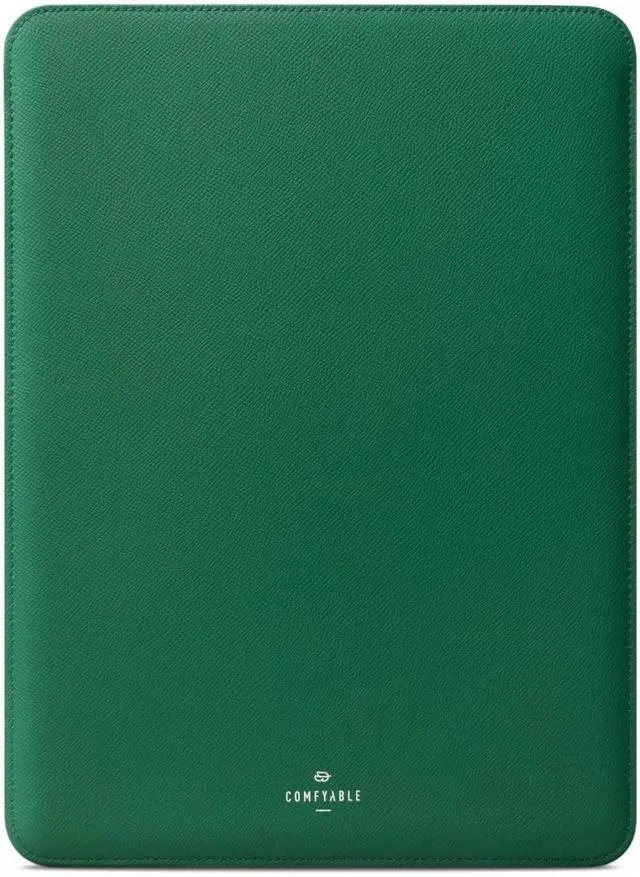 Main image of Comfyable Laptop Sleeve 14 Inch Precisely Compatible with MacBook Pro M4 M3 M2 M1 Pro/Max 2024, Genuine Leather Cover Case, Leafy Green