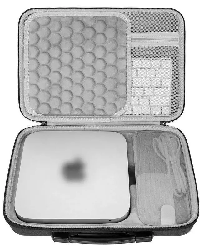 Main image of Geekria Hard Travel Case, Compatible with Apple 2023/2020 Mac Mini Desktop and Fit for Magic Keyboard, Magic Mouse Carrying Case (Dark Gray)