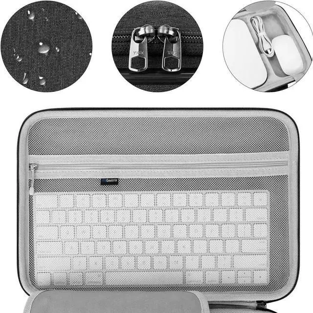 Alt view image 3 of 5 - Geekria Hard Travel Case, Compatible with Apple 2023/2020 Mac Mini Desktop and Fit for Magic Keyboard, Magic Mouse Carrying Case (Dark Gray)