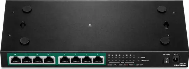 Alt view image 4 of 5 - TRENDnet 8-Port Gigabit PoE+ Switch, 120W PoE Power Budget, 16Gbps Switching Capacity, IEEE 802.1p QoS, DSCP Pass-Through Support, Fanless, Wall Mountable, Lifetime Protection, Black, TPE-TG84