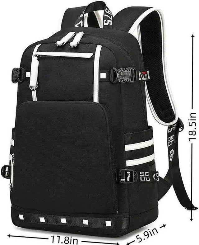 Alt view image 2 of 4 - buluuoor Basketball Star 23 Athletes Laptop Backpack Student Backpack Men Women Ultra Light Travel Bag (Black1)