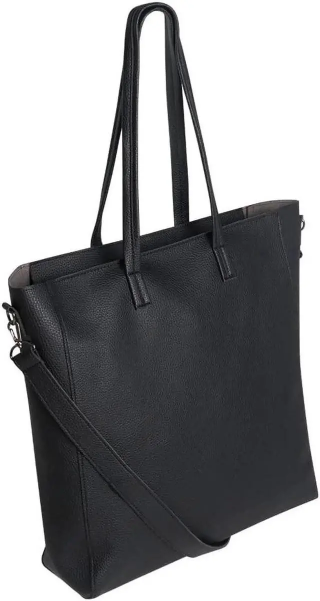 Main image of HYOJI Big Messenger Shoulder Bag for Men Vegan Leather Laptop Bag for Women Fits 16In Laptop Crossbody Bag with Shoulder Strap Included Black Crossbody Bag for Office, School