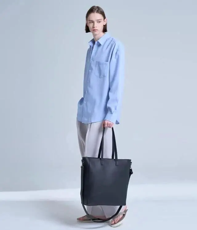 Alt view image 4 of 5 - HYOJI Big Messenger Shoulder Bag for Men Vegan Leather Laptop Bag for Women Fits 16In Laptop Crossbody Bag with Shoulder Strap Included Black Crossbody Bag for Office, School