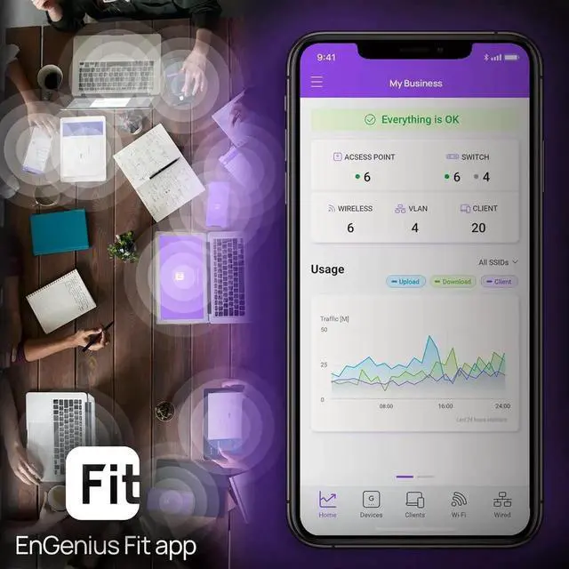 Alt view image 4 of 5 - EnGenius Fit EWS2910P-FIT 8-Port Gigabit PoE Managed Switch - 55W Power Budget, Layer 2+ Management, SFP Uplinks for Small Business Networks