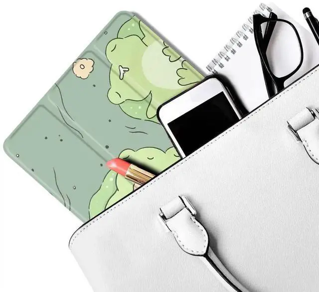 Alt view image 3 of 5 - MAYCARI Cute Frog Case for iPad Air5/Air4 with Pencil Holder, Cute for iPad 10.9 Inch 2022/2020 Protective Case with Soft TPU Back, Auto Sleep/Wake Cover Slim Shell