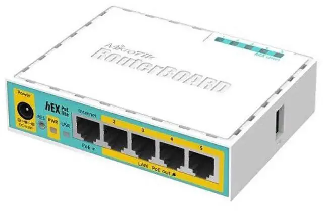 Alt view image 4 of 4 - Mikrotik RouterBoard RB750UPr2 hEX PoE lite is a Small 5 Port Router, 1 USB 2.0 Port and PoE Output. Ports 2-5 can Power Other PoE Capable Devices with The Same Voltage as Applied to The Unit