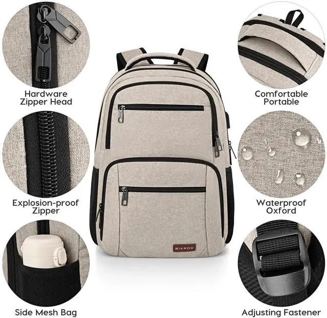 Alt view image 2 of 5 - Backpack for Girls Women, School Backpack for Teen Boys, Lightweight Casual High School Bookbag, Daily-use Travel Laptop Backpack with USB Charging Port Fits 15.6 Inch Notebook