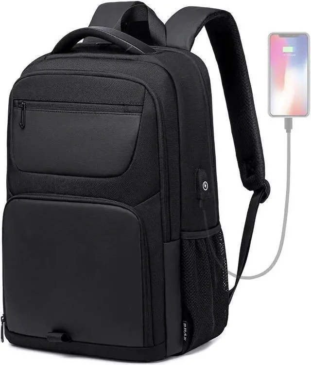 Main image of BJIAX 40L Travel Laptop Backpack for Men, High Tech Business Backpack with USB Charging Port and Ergonomic Design, Water Resistant Anti-theft Work College Backpack Fits 17.3 Inch Tablet, Notebook