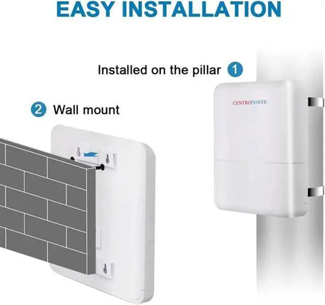 Alt view image 2 of 5 - Outdoor 5 Port PoE Switch/Extender/Booster, 60W 48V 10/100/1000M POE Passthrough Switch Outdoor Ethernet ExtenderPoE Repeater,6KV Lightning Protection, IEEE 802.3af/at/bt, by CENTROPOWER