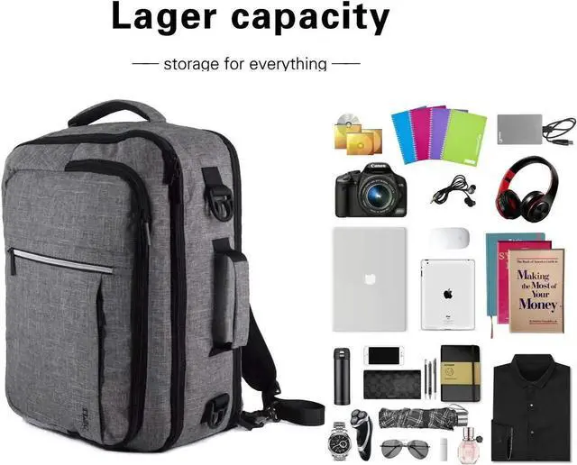 Alt view image 5 of 5 - TLZC 30L Flight Approved Weekender Carry-On Laptop Travel Backpack, 18 Inch Business Cube Handbag with Shoulder Strap and Funcitional Pockets Luggage Bag Suitcase Backpack