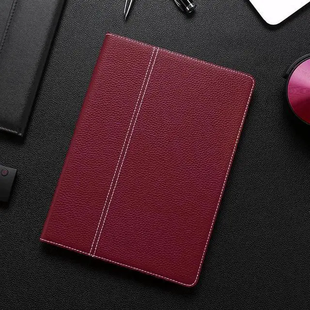 Main image of NANRUIL for Ipad Case 10.2-inch 9th/8th/7th Gen 2021/2020/2019 Genuine Leather Cover Protective Shell,Auto Wake/Sleep.Red