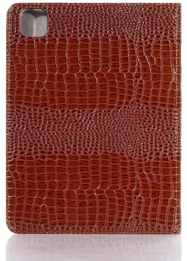 Alt view image 4 of 5 - iPad Air (13'') M3/M2 2025/2024 Case, iPad Pro-3 4 5 6 (12.9'') Case with Pen Holder, DMaos Business Vintage Book Synthetic Leather Stand Folio Smart Cover - Brown