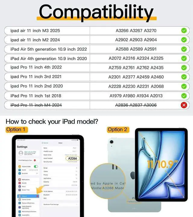 Main image of BRAECN for iPad Air 11 Inch M3 2025/M2 2024 Case (Air 6th Gen),Shockproof Silicone with Screen Propector/Pencil Holder, Kickstand, Hand Strap for iPad Air 5th/4th Gen 10.9 Inch -Black