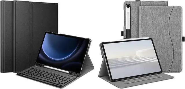 Main image of Fintie Case for Samsung Galaxy Tab S9 FE 5G 10.9 Inch/Galaxy Tab S9 11 Inch 2023 Release, Slim Keyboard Stand Cover + Multi-Angle Viewing Protective Cover with Pocket