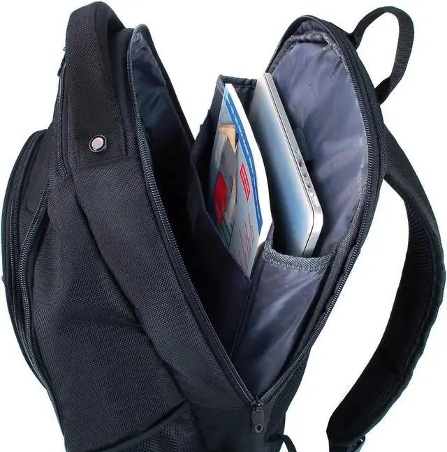 Alt view image 2 of 5 - Alpine Swiss Oneida 15.6" Laptop Backpack With Tablet Sleeve & Mfg Warranty Black