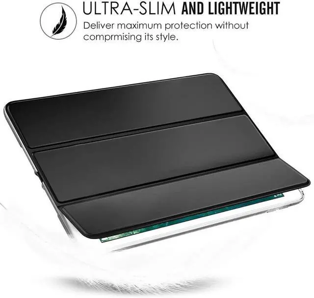 Alt view image 4 of 5 - DuraSafe Cases for iPad 9.7 Inch 6th Gen / 5th Gen [ iPad 6 iPad 5 ] MRJN2LL/A MR7G2LL/A MR7F2LL/A MP2F2LL/A Lightweight Smart Adjustable Stand Feature Sleek Design Flip Case - Black