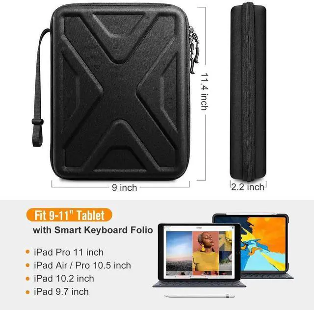 Alt view image 2 of 5 - SITHON 11 Inch Portfolio Sleeve Case for iPad (A16) 11th 2025 & Air M3/M2 (2025/2024), 2025 11 Inch iPad Pro M5/M4, 10.9"/10.2" iPad, Shock Absorption Tablet Carrying Organizer with Accessory Pocket