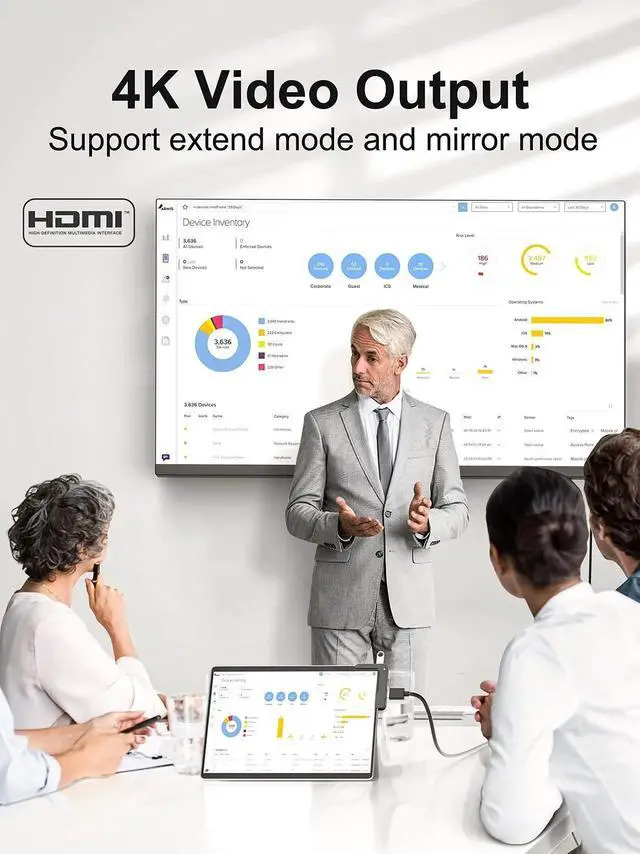 Alt view image 4 of 5 - BYEASY Surface Pro 8 Docking Station, 6-in-1 Microsoft Surface Pro 8 USB-C Hub with 4K HDMI, 1000M Ethernet LAN, SD/TF Card Reader, 2 USB 3.0 - Specifically Designed Expansion Hub for Surface Pro 8