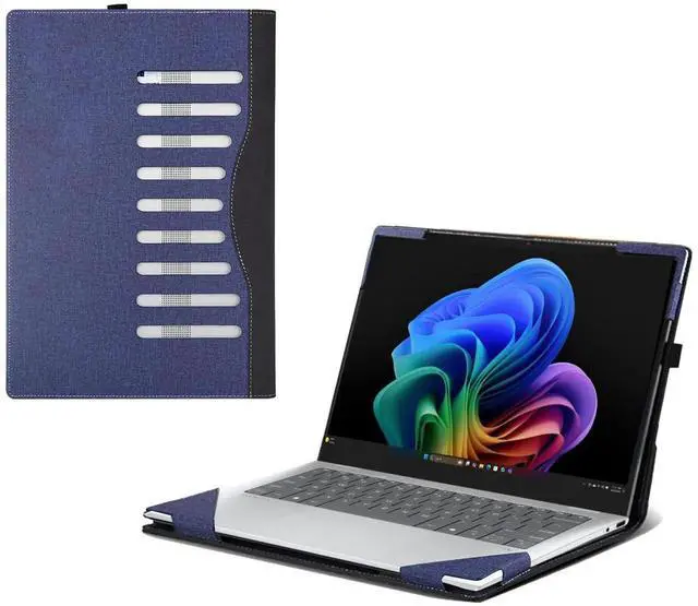 Main image of Laptop Case for HP Omnibook Ultra Flip 14 Next Gen AI Laptop (14-fh0009na fh0008na fh0007na fh0006na fh0005na fh0004na fh003na fh0000na) 14" PU Leather Protective Bag Detachable Shell (Blue)