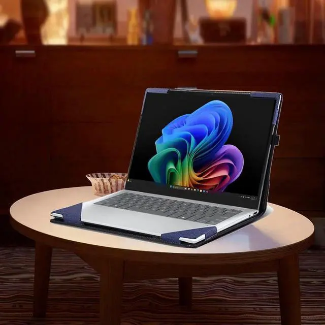 Alt view image 5 of 5 - Laptop Case for HP Omnibook Ultra Flip 14 Next Gen AI Laptop (14-fh0009na fh0008na fh0007na fh0006na fh0005na fh0004na fh003na fh0000na) 14" PU Leather Protective Bag Detachable Shell (Blue)