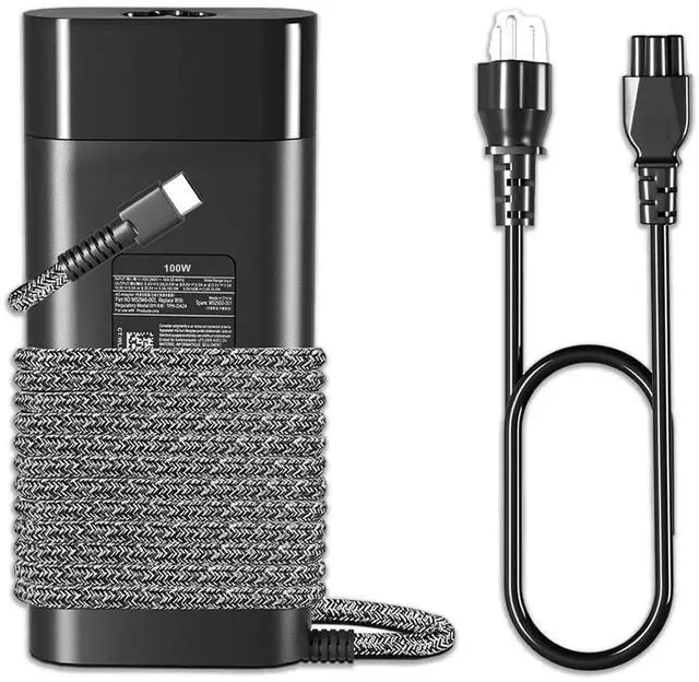 Main image of 100W USB-C Charger for HP Spectre Fold 17 x360 16-aa0047nr Pavilion Plus 14 14-ew1010nr HP ZBook Firefly 16 G11 G10 G9 Envy 17-cw1087nr 17-cw1000 TPN-LA31 N57041-001 N56858-001 AC Adapter