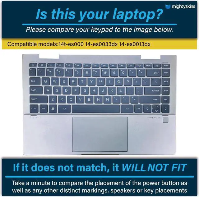 Alt view image 2 of 5 - Glossy Glitter Laptop Skin Compatible with HP Envy x360 14 (2023) - Vintage Lines - Premium 3M Vinyl Protective Wrap Decal Cover - Easy to Apply | Crafted in The USA by MightySkins