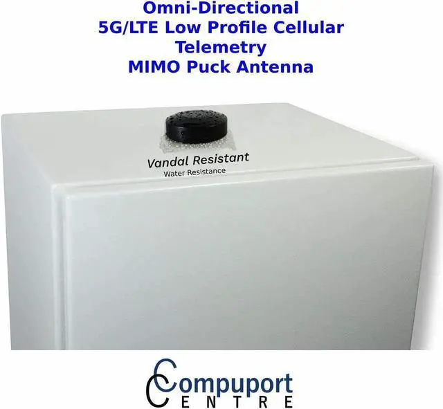 Alt view image 4 of 5 - CompuPort 5G LTE MIMO Puck Antenna, Vandal Resistance, Dual-Diversity 2x15ft. Cables with SMA Male connectors, Omni-Directional Compatible with Sierra Wireless, Teltonika, Digi, & Cradlepoint.