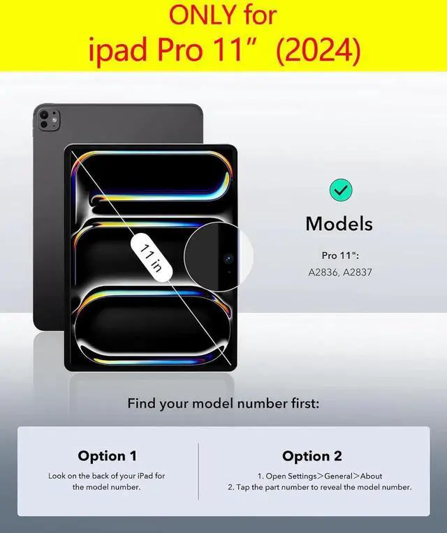 Alt view image 2 of 5 - NANRUIL for Ipad Pro 11-inch Case M4 5th Gen 2024(Model:A2836/A2837) Genuine Leather Cover Protective Shell,Auto Wake/Sleep.Red