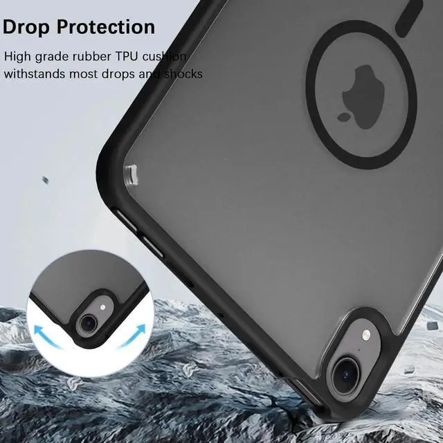 Alt view image 5 of 5 - BENTOBEN for iPad Mini7 (A17 Pro) Case, iPad mini 7th /6th Generation Magnetic Case (2024/2021), Translucent Matte Back Shock and Drop Protection Cover for iPad mini7/Mini6 8.3", Black