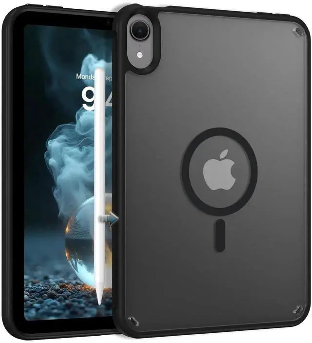 Main image of BENTOBEN for iPad Mini7 (A17 Pro) Case, iPad mini 7th /6th Generation Magnetic Case (2024/2021), Translucent Matte Back Shock and Drop Protection Cover for iPad mini7/Mini6 8.3", Black