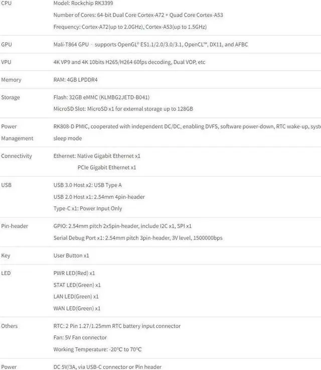 Alt view image 2 of 5 - Nanopi R4SE Computer Mini WiFi Router OpenWRT with Dual Gbps Ethernet Ports Onboard 4GB RAM LPDDR4 32GB eMMC Based in RK3399 Soc for IOT NAS Smart Home Gateway Support Linux Ubuntu (with MAC Chip)