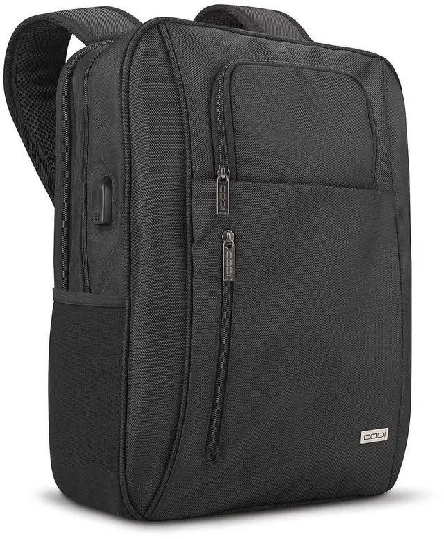 Alt view image 4 of 5 - CODi Magna 17.3" Laptop Backpack TSA-Friendly, Anti-Theft, USB Charging Port, Padded Laptop & Tablet Compartments, Water-Resistant Business Travel Bag