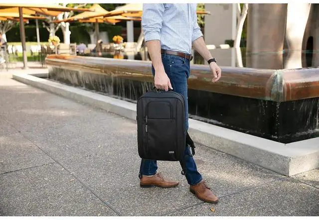 Alt view image 3 of 5 - CODi Magna 17.3" Laptop Backpack TSA-Friendly, Anti-Theft, USB Charging Port, Padded Laptop & Tablet Compartments, Water-Resistant Business Travel Bag