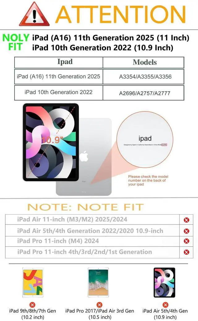 Alt view image 3 of 5 - Vimorco for iPad 10th/ (A16) 11th Generation Case, Tri-fold for iPad Case 11th/10th Generation with Pencil Holder,Horizontal & Vertical 4 Viewing Angles,for iPadCover 11th/10th Gen, Floral Butterfly