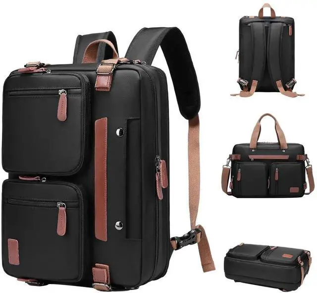 Main image of LKYQ Smart business laptop backpack, single-shoulder cross-body dual-shoulder multi-functional backpack, suitable for 15.6-17-inch laptops, business travel leisure bag,black