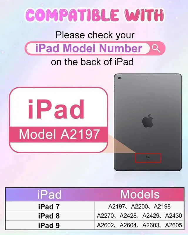 Alt view image 2 of 5 - LISEVO for iPad 9th/8th/7th Generation Case - for Girls Cute Girly Kawaii 3D Cartoon Design with Rotating Stand Handle & Shoulder Strap Silicone Cases for iPad 7/8/9th Gen 2019 2020 2021 10.2 Inch