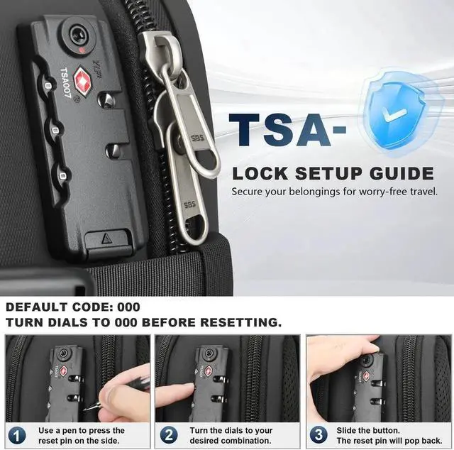 Alt view image 4 of 5 - Vacuum Backpack Travel Expandable Compression Carry On Backpack with Vacuum Pump, Water-Resistant TSA Lock Travel Bag, 17" Laptop Backpack for Men Women, Business Airplane Flight Luggage, Grey