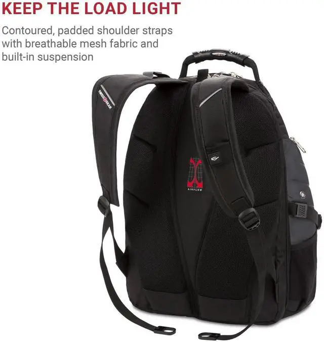 Alt view image 2 of 5 - SwissGear 1900 Scansmart TSA 17 Laptop Backpack, Grey/Black, 19-Inch