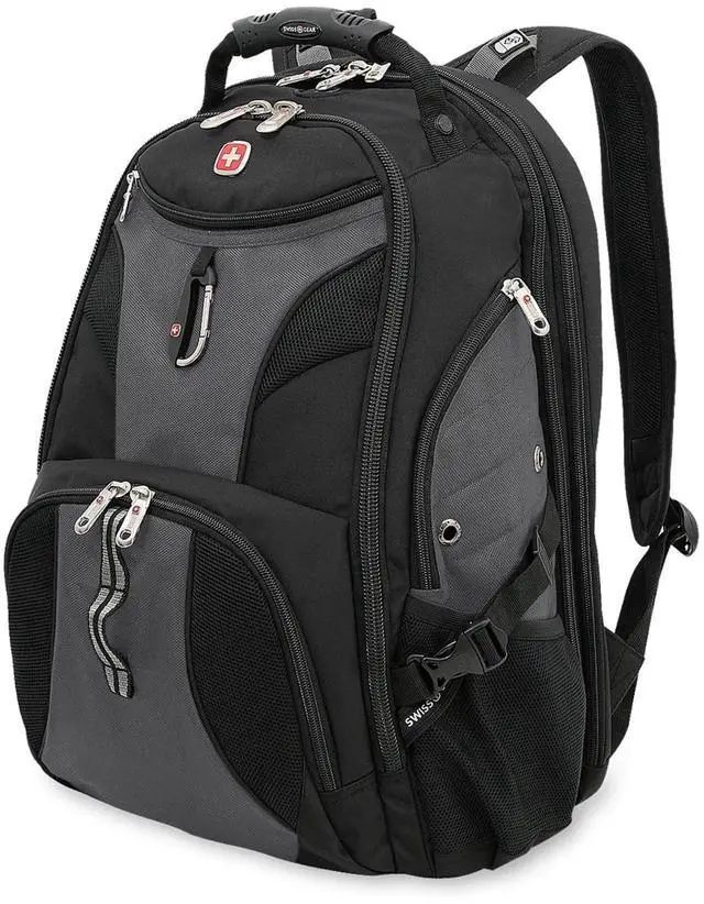 Main image of SwissGear 1900 Scansmart TSA 17 Laptop Backpack, Grey/Black, 19-Inch