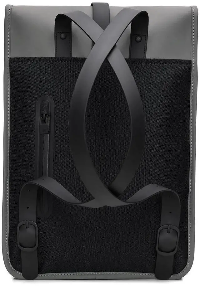 Alt view image 2 of 5 - RAINS Backpack Mini - Grey Waterproof Backpack for men and Women - Fits 13" Laptop - Durable Compact Water Resistant Bag for Everyday Use, Travel, and Work - 2 Year Warranty